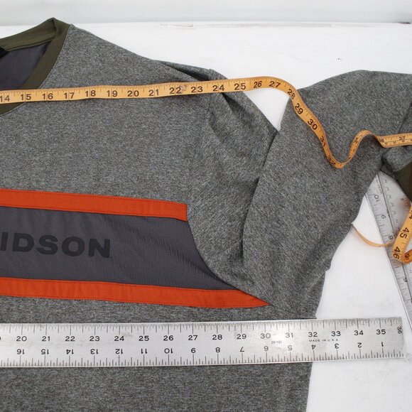 Harley Davidson sweatshirt Men's 5XL Performance Long Sleeve Heather Gray vented - Picture 11 of 12